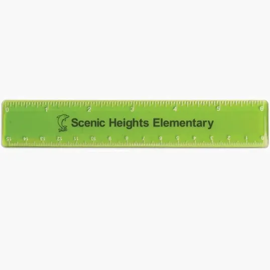 6" Plastic Ruler with Standard and Metric Scales — view 5