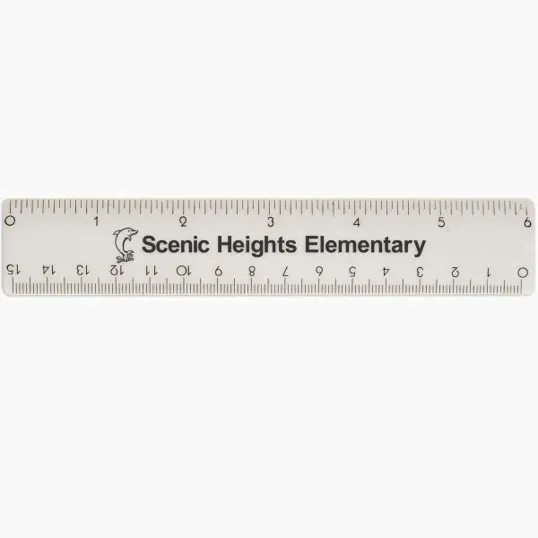 6" Plastic Ruler with Standard and Metric Scales — view 8