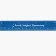 6" Plastic Ruler with Standard and Metric Scales