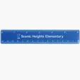 6" Plastic Ruler with Standard and Metric Scales — view 3