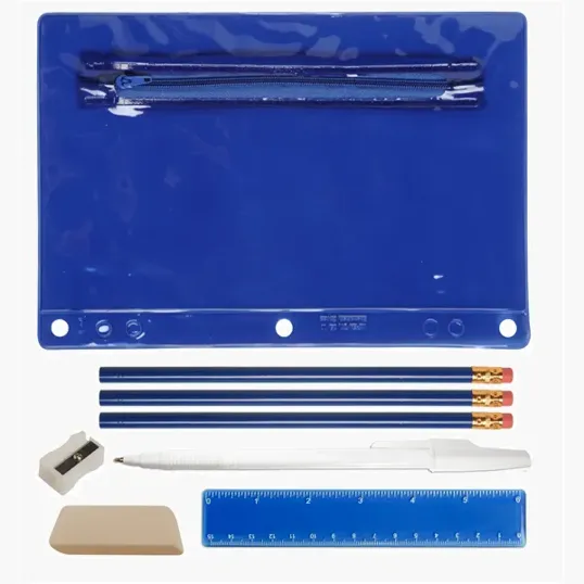 Academic School Kit with Translucent Vinyl Pouch — view 2