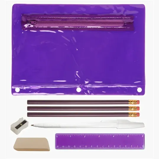 Academic School Kit with Translucent Vinyl Pouch — view 5