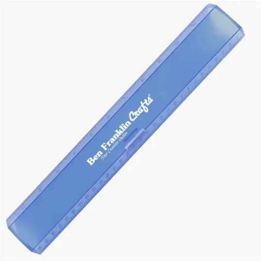 Leading Edge 12" Plastic Ruler with Pencil Clasp — view 4