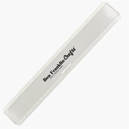 Leading Edge 12" Plastic Ruler with Pencil Clasp — view 5