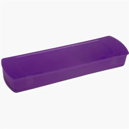 Plastic School Supply Case with Oblong Pencil Box Shape — view 13