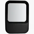 Locker Mirror with Magnetic Backing — view 2