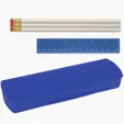 USA Back School Kit with Pencil Case, Ruler, and Pencils — view 2