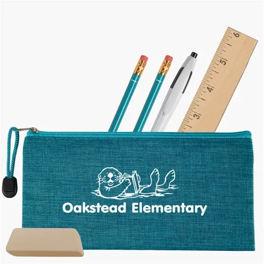 Heathered School Kit with Zippered Pouch — view 4