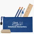 Heathered School Kit with Zippered Pouch