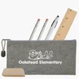Heathered School Kit with Zippered Pouch — view 2