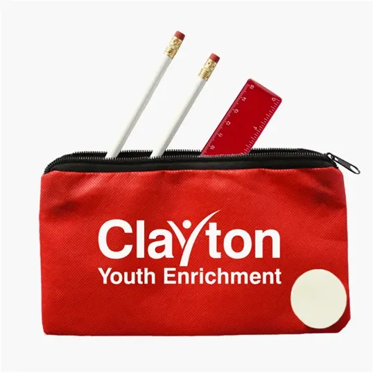 Non-Woven School Kit with Pouch, Pencils, Eraser, and Ruler