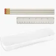 USA Back To School Pencil Case Kit with Pencils and Ruler — view 11