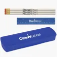 USA Back To School Pencil Case Kit with Pencils and Ruler