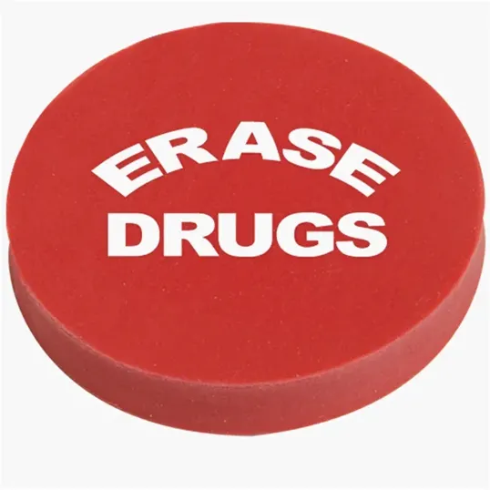 Round Rubber Eraser, 1 1/2" x 1/4"