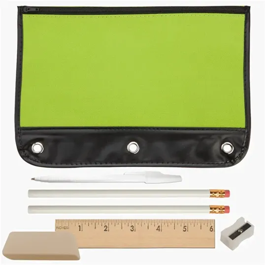 Varsity School Kit Zippered Pencil Pouch with Supplies — view 3