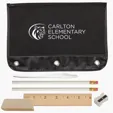 Varsity School Kit Zippered Pencil Pouch with Supplies