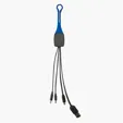 3-in-1 Charging Cable with Lightning, USB-C, and Micro-USB — view 2