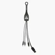 3-in-1 Charging Cable with Lightning, USB-C, and Micro-USB