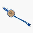Dual Input 3-in-1 Bamboo Retractable Cable — view 2