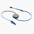 Dual Input 3-in-1 Bamboo Retractable Cable — view 5