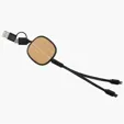 Dual Input 3-in-1 Bamboo Retractable Cable — view 7