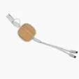 Dual Input 3-in-1 Bamboo Retractable Cable — view 9