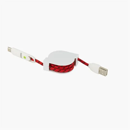3-in-1 Retractable Fabric Charge-It Cable — view 7