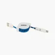 3-in-1 Retractable Fabric Charge-It Cable — view 2