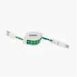 3-in-1 Retractable Fabric Charge-It Cable — view 3