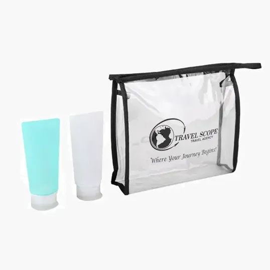 Evans 3 oz Silicone Bottles Travel Set with Clear Case — view 2