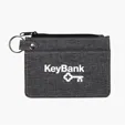 Heathered Polyester Card Wallet with Zippered Closure — view 4