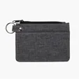 Heathered Polyester Card Wallet with Zippered Closure — view 7