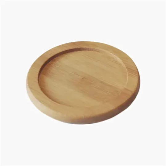 Bamboo Coaster with Striped Wood Grain Design — view 3