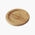 Bamboo Coaster with Striped Wood Grain Design