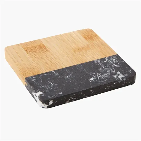 Bamboo & Marble Coaster Set — view 2
