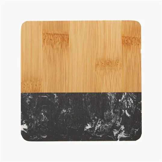Bamboo & Marble Coaster Set — view 3