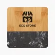 Bamboo & Marble Coaster Set