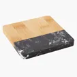 Bamboo & Marble Coaster Set — view 2