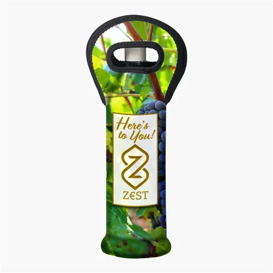 Sublimated Neoprene Wine Tote Carrier Holder — view 2
