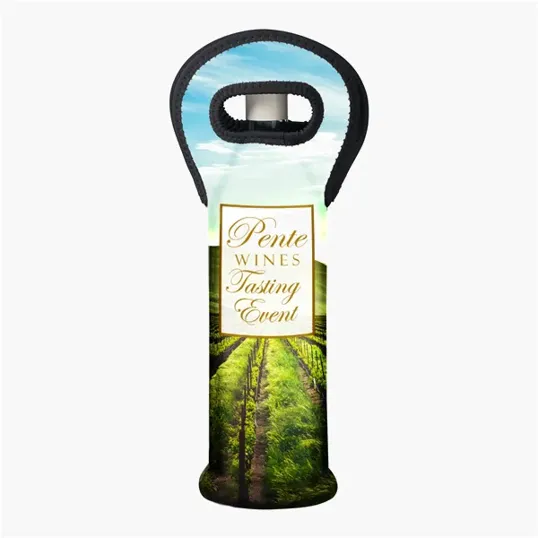 Sublimated Neoprene Wine Tote Carrier Holder — view 4