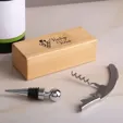 Bamboo Wine Opener Set with Magnetic Closure — view 3