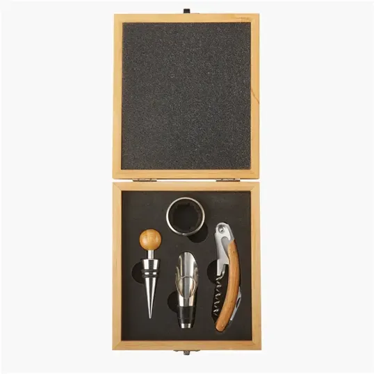 4 Piece Bamboo Wine Tool Set — view 5
