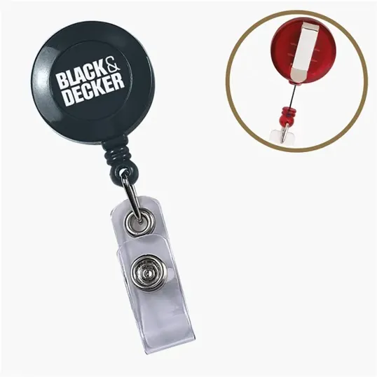 Round Secure-A-Badge Retractable Badge Reel