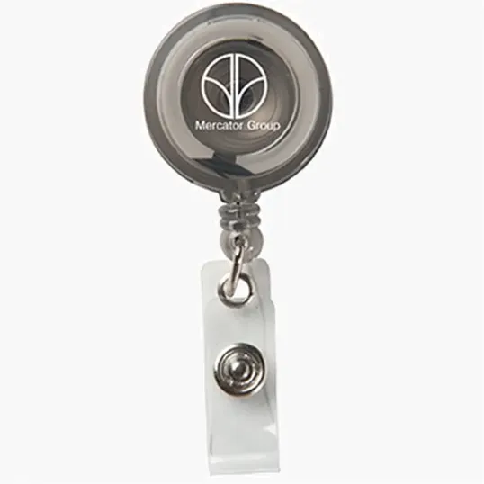 Round Secure-A-Badge Retractable Badge Reel — view 4