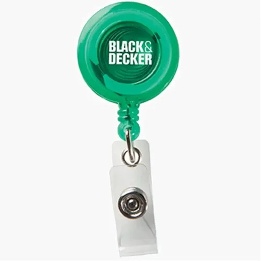 Round Secure-A-Badge Retractable Badge Reel — view 6