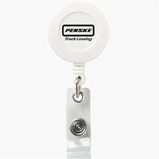 Round Secure-A-Badge Retractable Badge Reel with Alligator Clip — view 2