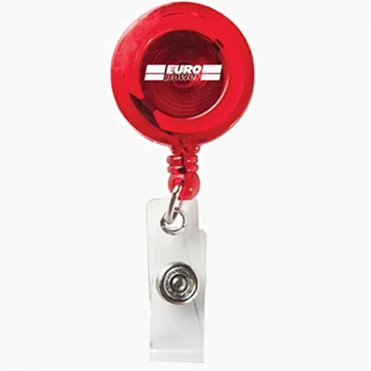 Round Secure-A-Badge Retractable Badge Reel with Alligator Clip — view 3