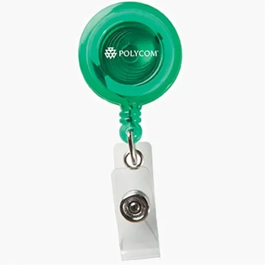 Round Secure-A-Badge Retractable Badge Reel with Alligator Clip — view 4
