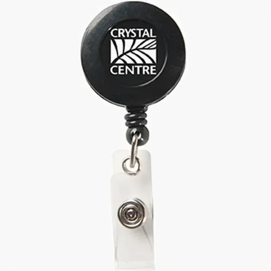 Round Secure-A-Badge Retractable Badge Reel with Alligator Clip — view 6