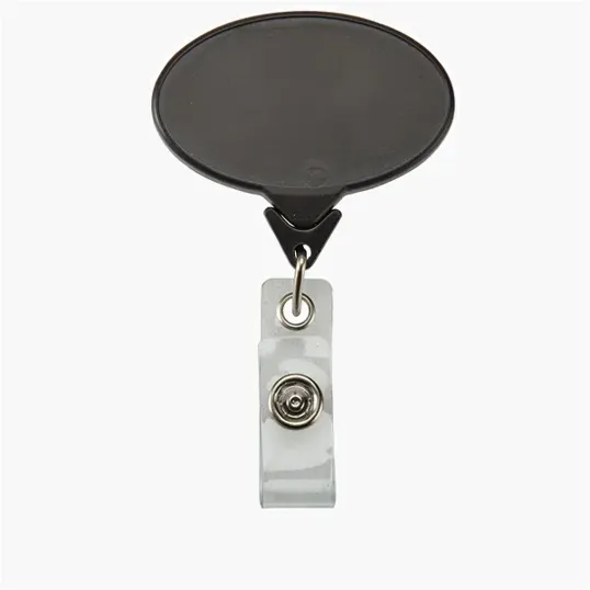 Oval Retractable Badge Reel with 30" Nylon Cord — view 2